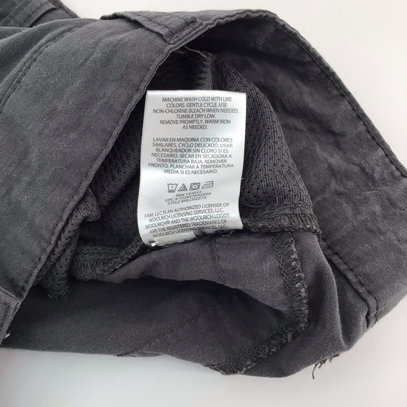 Woolrich Trek Cargo Ruched Grey Capris Size 8 - Picture 4 of 12